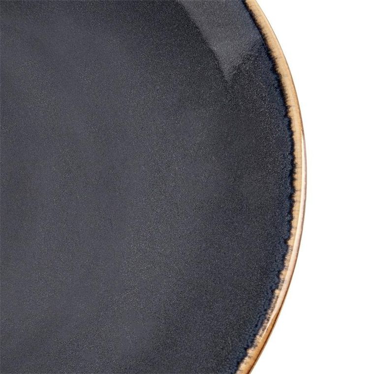 Orion, talerz obiadowy, płytki, ceramiczny, szary, glaze, 27 cm