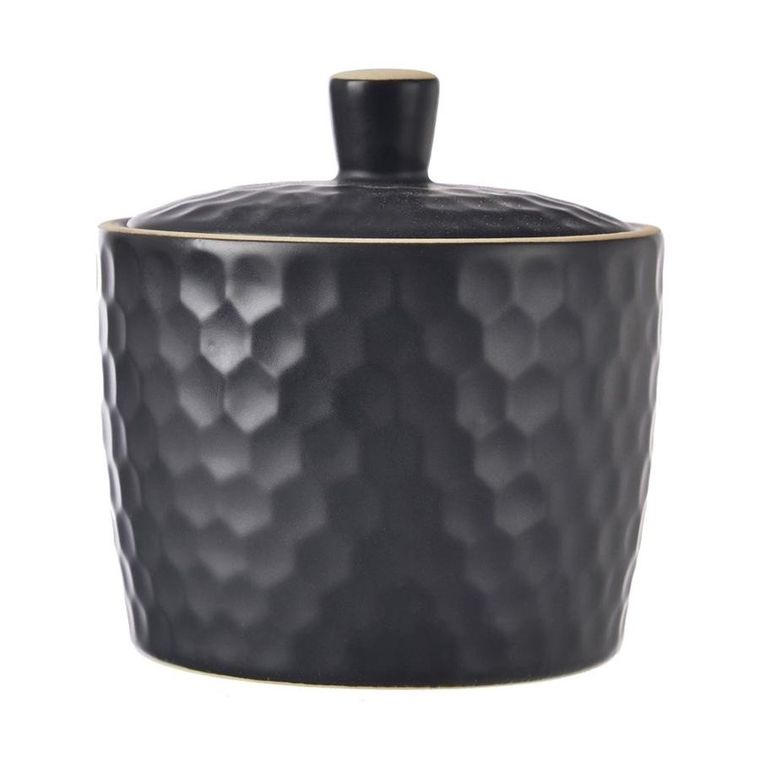 Orion, Tea Time, ceramiczna cukierniczka, czarna, 10-10 cm