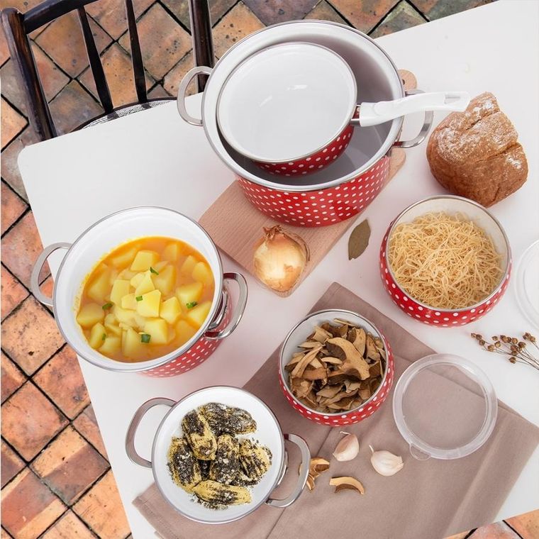 Orion, Tecka, garnek emaliowany, 18 cm, 2l