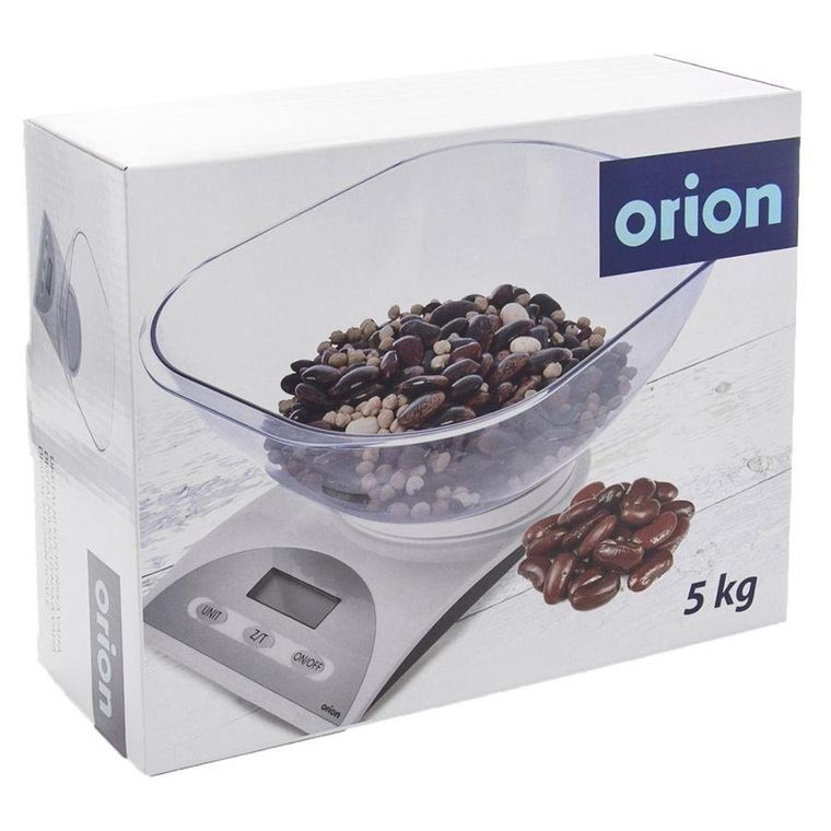 Orion, waga kuchenna elektroniczna 5kg, z miską 3 l