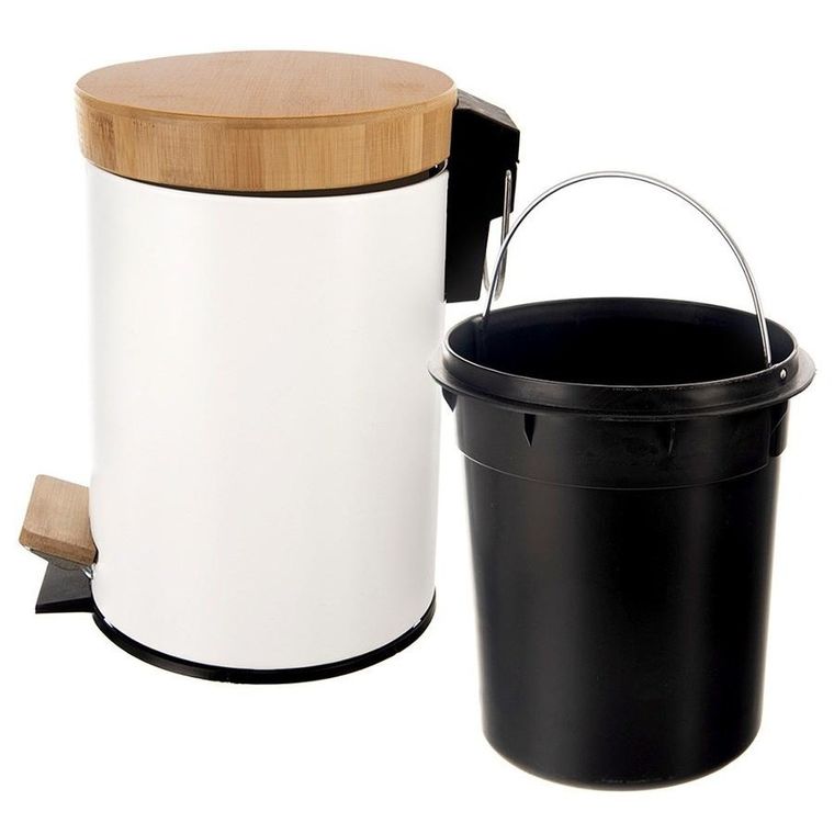 Orion, Whiteline, kosz na śmieci metalowy z pedałem, biały, 3l