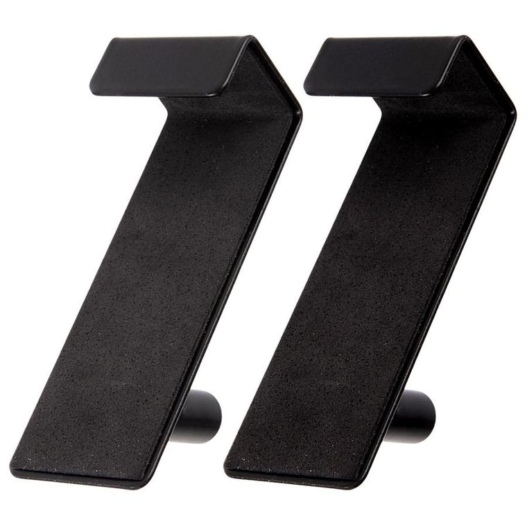 Orion, wieszak na drzwi, metalowy, czarny, 3-5-8 cm, 2 szt.