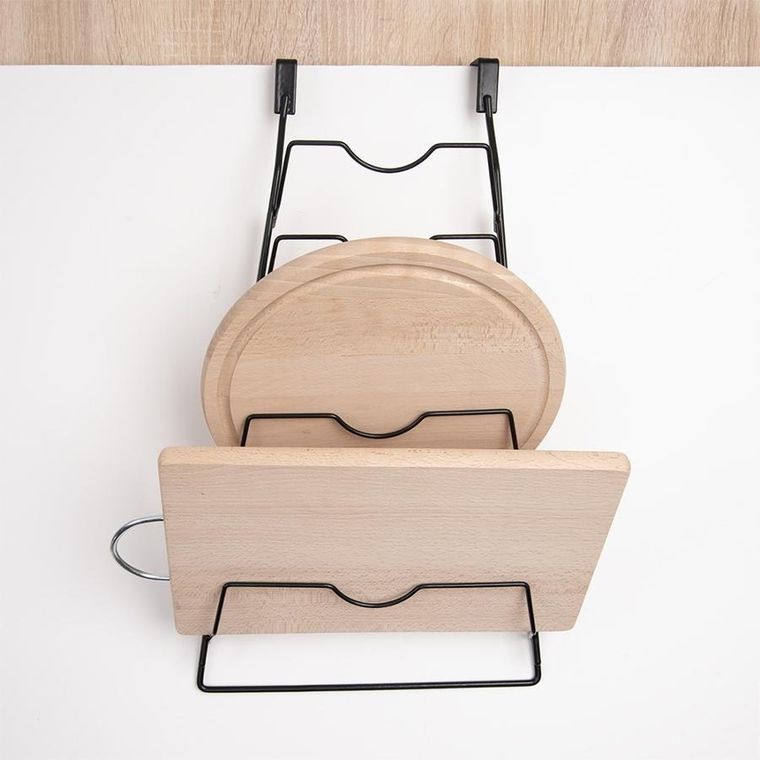 Orion, wieszak na pokrywki, metalowy, czarny, Radka