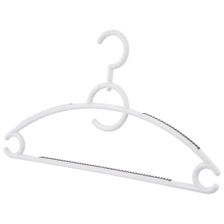 Orion, wieszaki na ubrania, obrotowe, antypoślizgowe, białe, 4 szt.