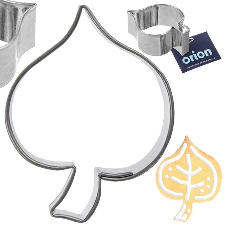 Orion, wykrawacz do ciastek, stalowy, liść, 4 cm