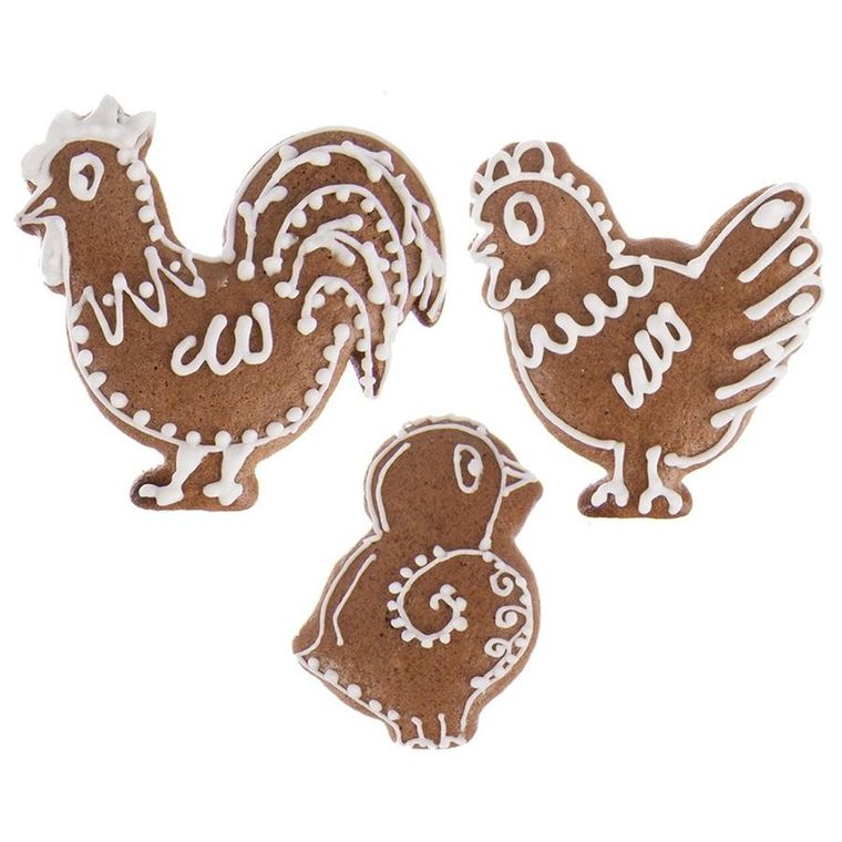 Orion, wykrawacze do ciastek, kogut kura pisklę, 3 szt.