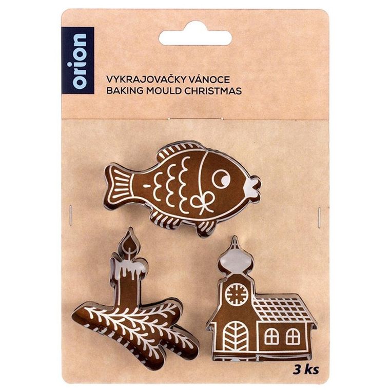 Orion, wykrawacze do ciastek, stalowe, 3 szt.