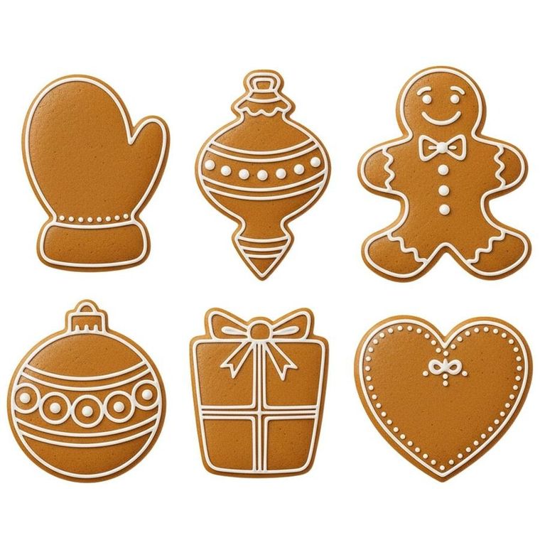 Orion, wykrawacze do ciastek, stalowe, 6 szt.