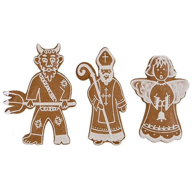 Orion, wykrawacze do ciastek, stalowy, diabeł, mikołaj, anioł, 3 szt.