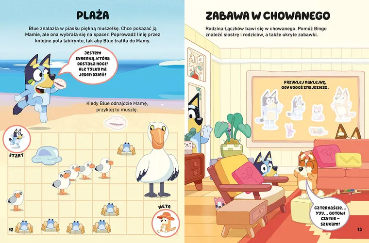 Oto Bluey! Zabawy i zadania z naklejkami