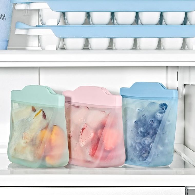 OXO, silikonowe woreczki strunowe, opal & dusk, 2 szt.