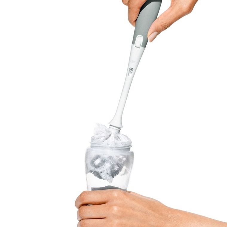 OXO, szczotka do mycia butelek i smoczków, grey, 2 szt.