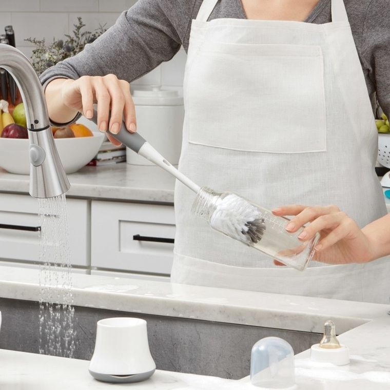 OXO, szczotka do mycia butelek i smoczków, zielona