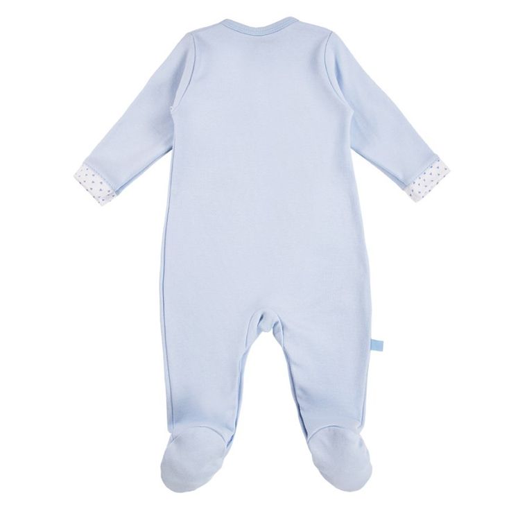 Pajac chłopięcy, niebieski, miś, Eevi