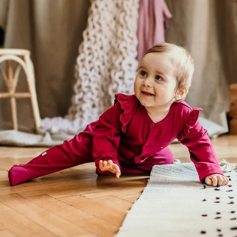 Pajac dziewczęcy, bordowy, Bloom, Eevi