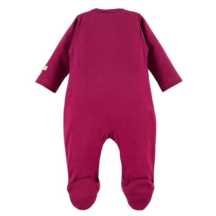 Pajac dziewczęcy, bordowy, kieszonka, Eevi