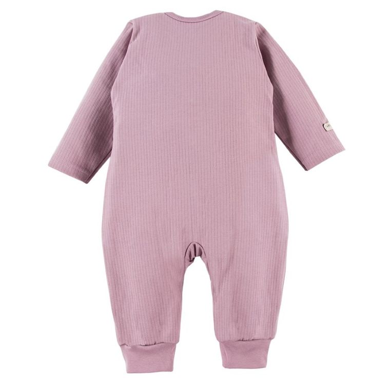 Pajac dziewczęcy, fioletowy, kieszonka, Eevi