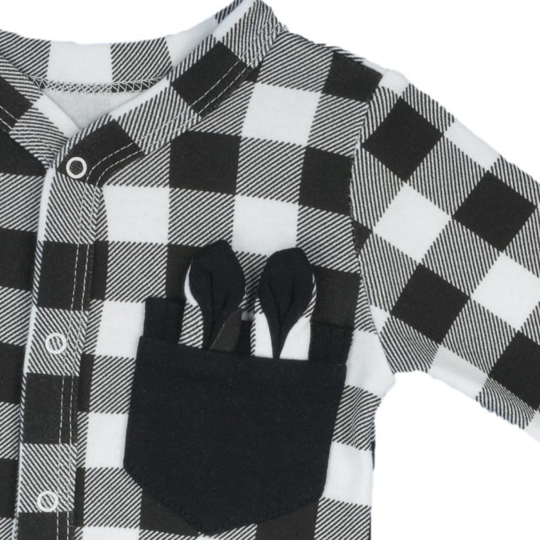 Pajac niemowlęcy, biało-czarny, Nicol