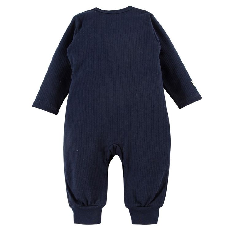 Pajac niemowlęcy, granatowy, kieszonka, Eevi