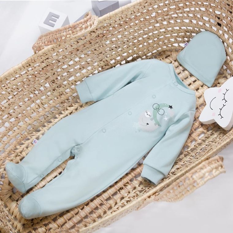 Pajac niemowlęcy, miętowy, Eevi