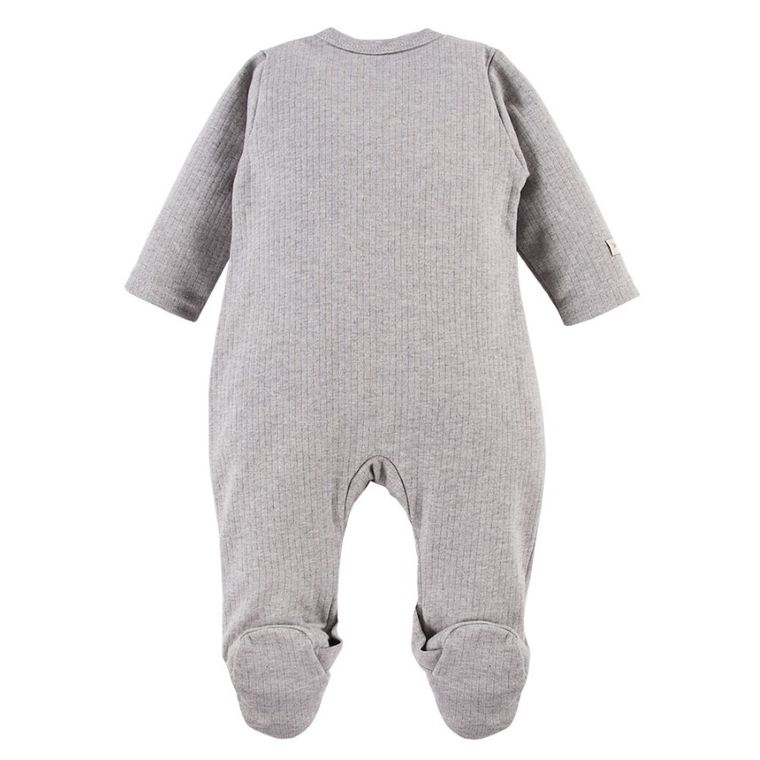 Pajac niemowlęcy, szary, kieszonka, Eevi