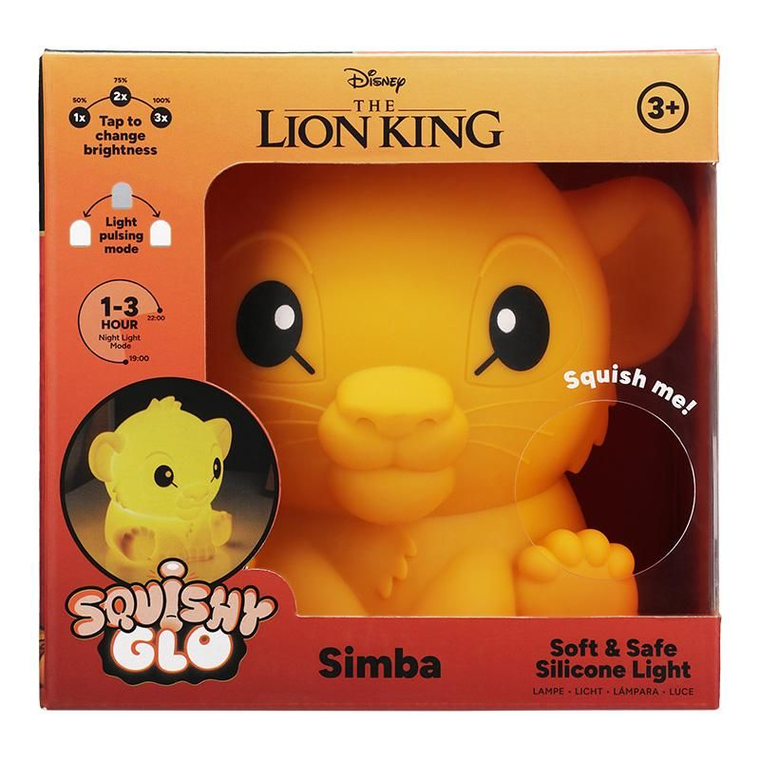 Paladone, Król Lew, Simba SquishyGlo, lampka nocna, silikonowa, 15 cm