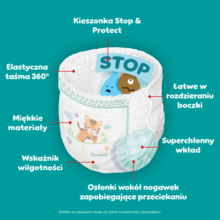 Pampers, Active Baby, pieluchomajtki, rozmiar 5, 11-17 kg, 136 szt.