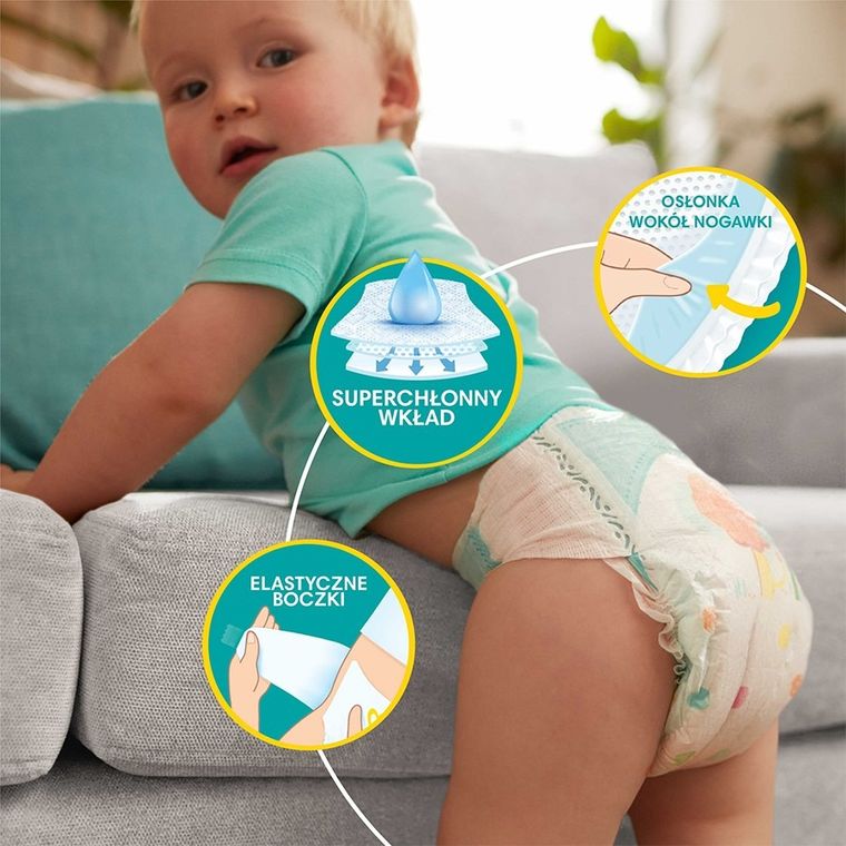 Pampers, Active Baby, pieluchy jednorazowe, rozmiar 3, 6-10 kg, 54 szt.