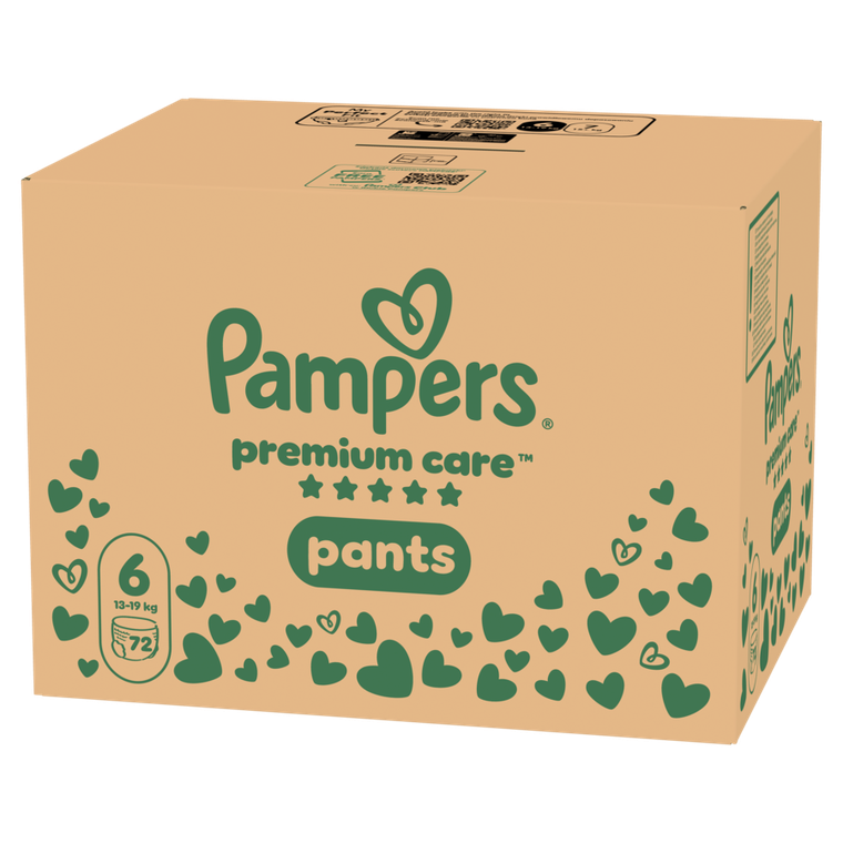 Pampers, Premium Care, pieluchomajtki, rozmiar 6, 13-19kg, 72 szt.