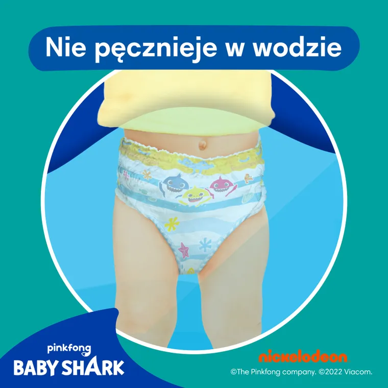 Pampers, Splashers, pieluchy jednorazowe do pływania, rozmiar 5-6, 14+ kg, 10 szt