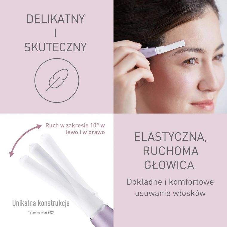 Panasonic, ES-WF71-V503, trymer na baterie do brwi i twarzy, fioletowy