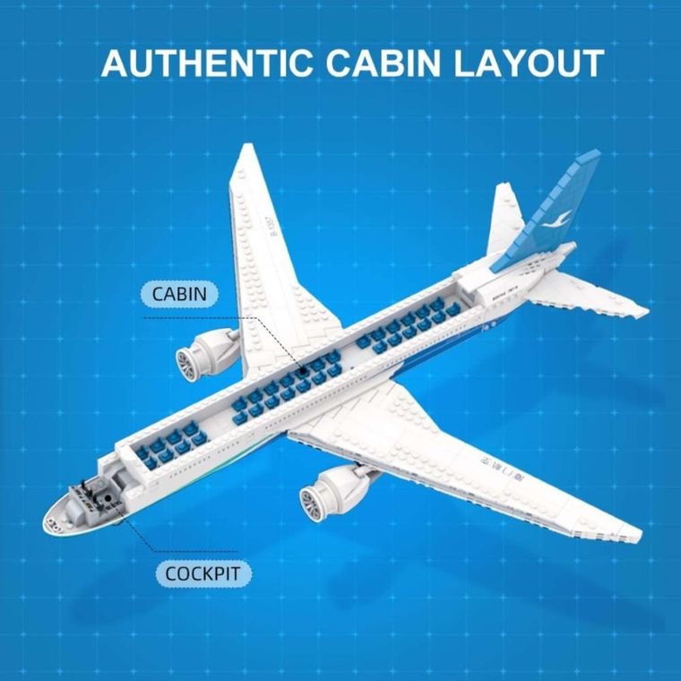 Pantasy, Boeing 787 Dreamliner, klocki konstrukcyjne, 55 cm, 744 elementy