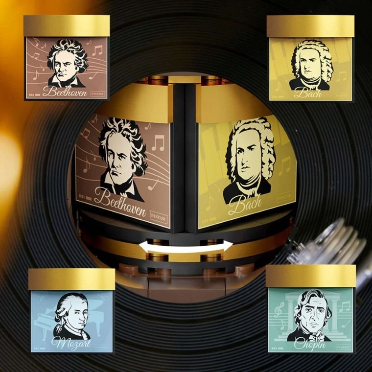 Pantasy, Retro, gramofon, klocki konstrukcyjne, 662 elementy