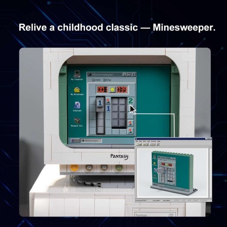 Pantasy, Retro, komputer 1980s, klocki konstrukcyjne, 1637 elementów