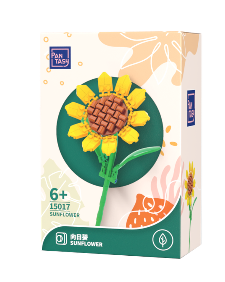 Pantasy, Słonecznik, klocki konstrukcyjne, 10 cm, 115 elementów