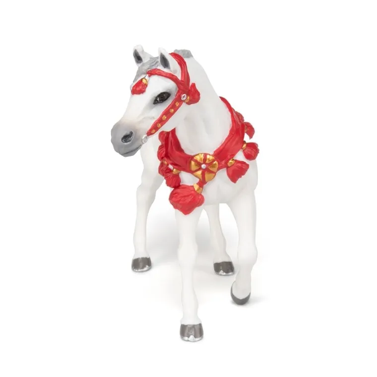 Papo, Koń arabski w stroju na paradę biały, figurka