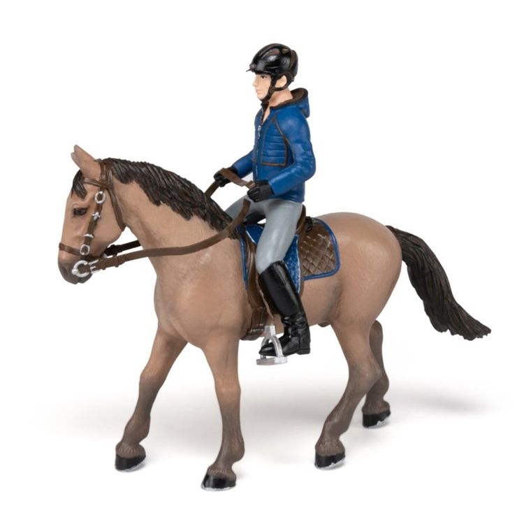Papo, Koń z jeźdźcem mężczyzną, figurka