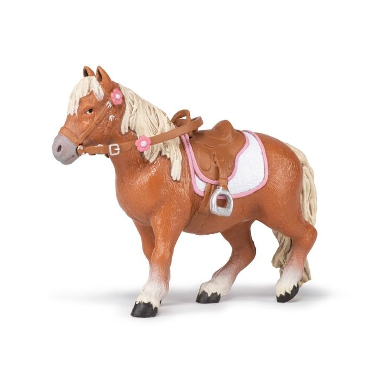 Papo, Kuc Shetlandzki osiodłany, figurka