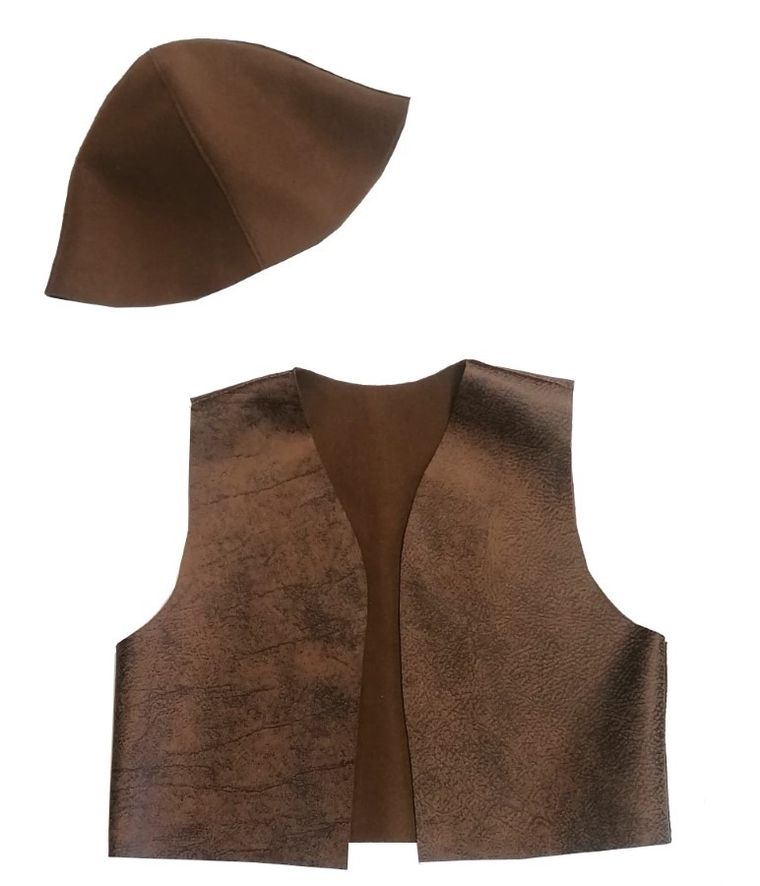 Party Tino, strój pastuszka, kamizelka z czapką, M-XL