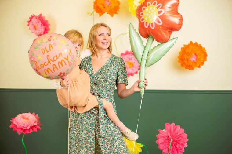 PartyDeco, balon foliowy, Dla kochanej mamy, 45 cm, 1 szt