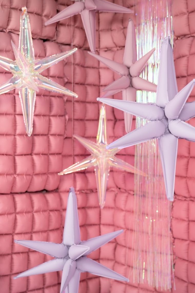 PartyDeco, balon foliowy, kurtyna, różowe ombre, 72-143 cm