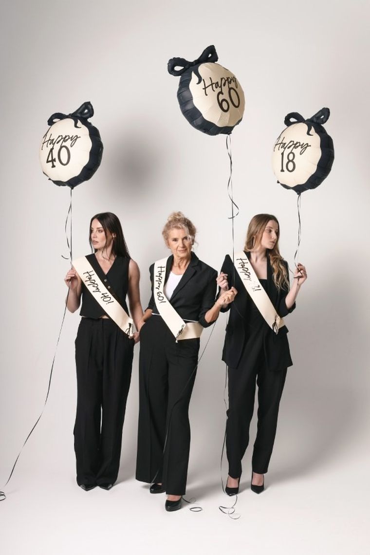 PartyDeco, balon foliowy, pastylka Happy 40, 47.5-45 cm