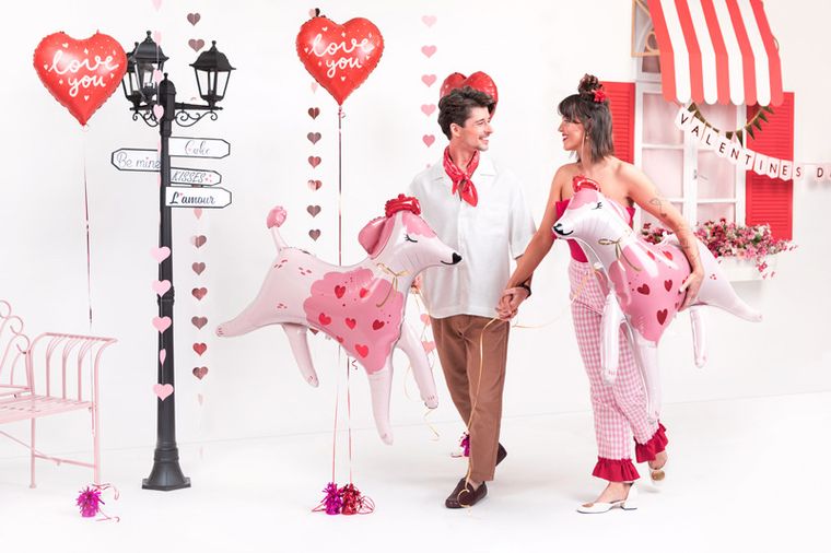 PartyDeco, balon foliowy Serce "I love you", 45 cm, mix, 1 szt.