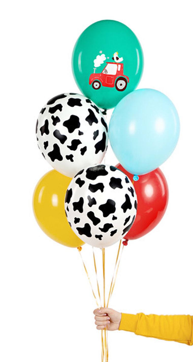 PartyDeco, balony 30 cm, Farma, mix, 50 szt.