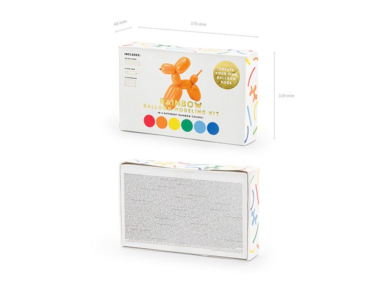 PartyDeco, balony modeliny pastelowe 130 cm, z pompką, mix, 30 szt.