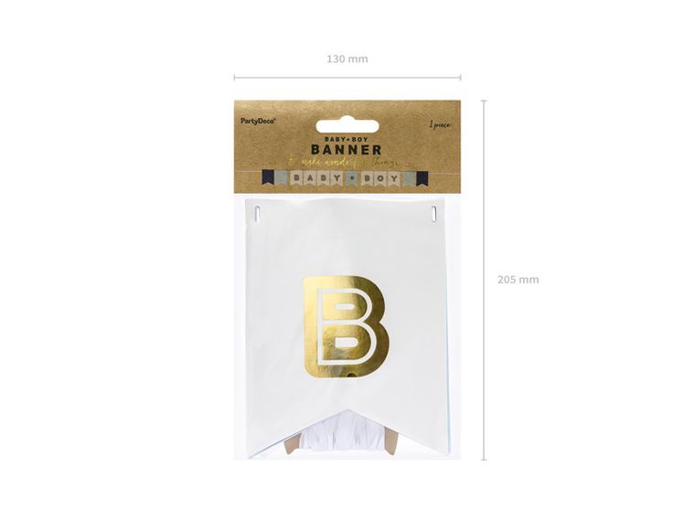 PartyDeco, baner Baby Boy, mix, 15-160 cm