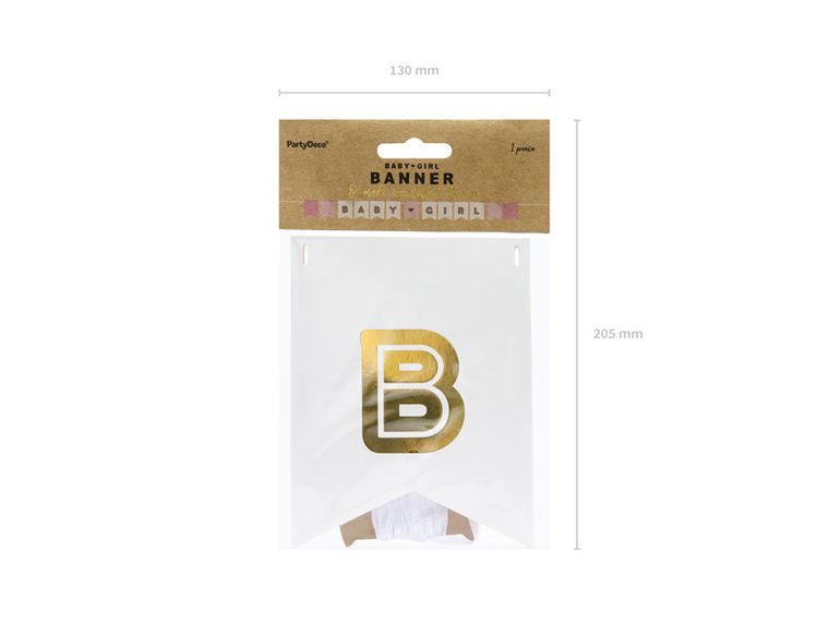 PartyDeco, baner Baby Girl, mix, 15-175 cm