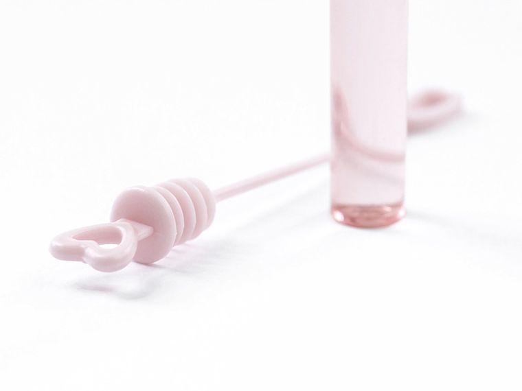 PartyDeco, bańki mydlane na wesele lub ślub, serduszko, różowy, 48 szt.