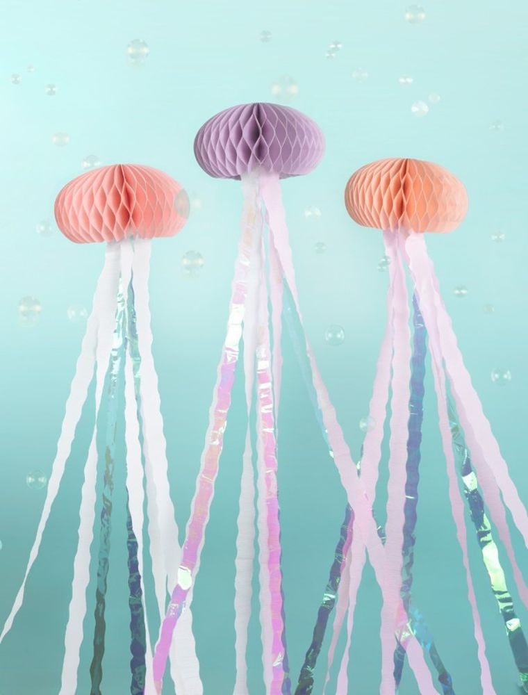 PartyDeco, dekoracje bibułowe, meduzy, mix, 15,5-157 cm, 3 szt.