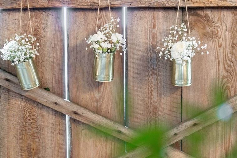 PartyDeco, dekoracje weselne na samochód, puszki dekoracyjne, złoty, 10-7 cm, 5 szt.